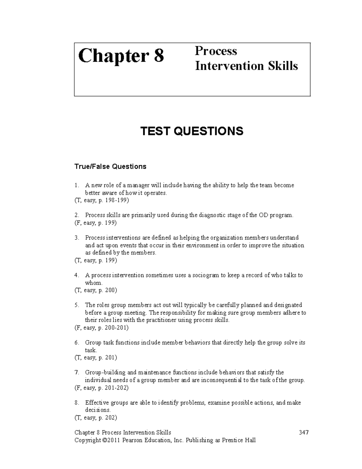 Brown eaod8 tb 08 - HRD Chapter 8: Process Intervention Skills Test ...