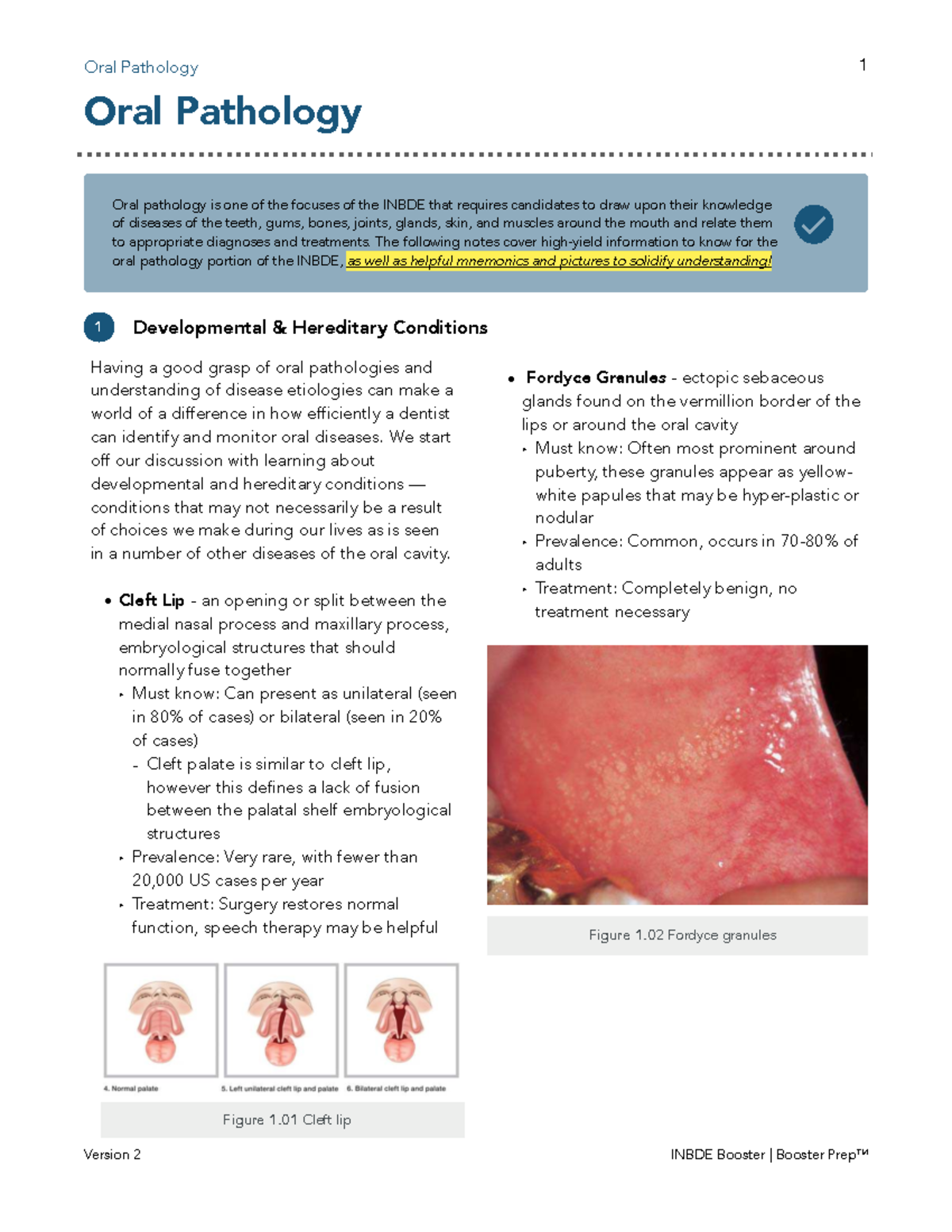 INBDE Oral Pathology Study Notes: Key Concepts & Conditions - Studocu