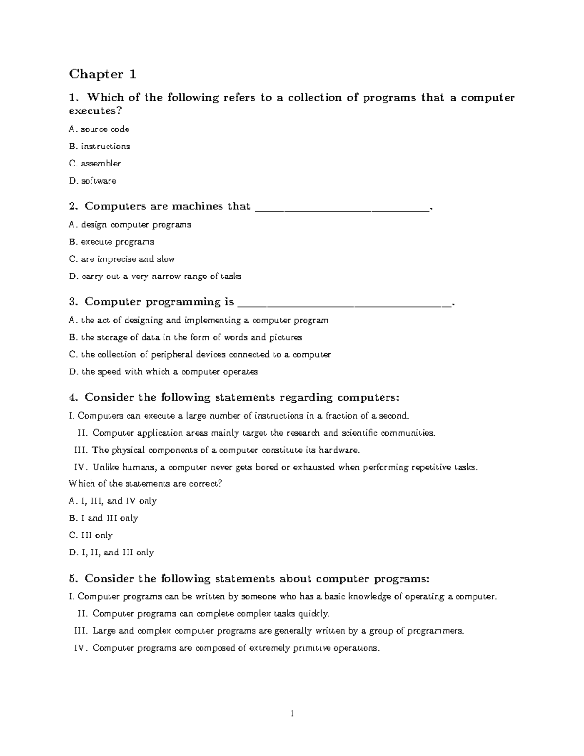 "Chapter 1: Algorithms and Pseudocode in Java Programming (CS101 ...