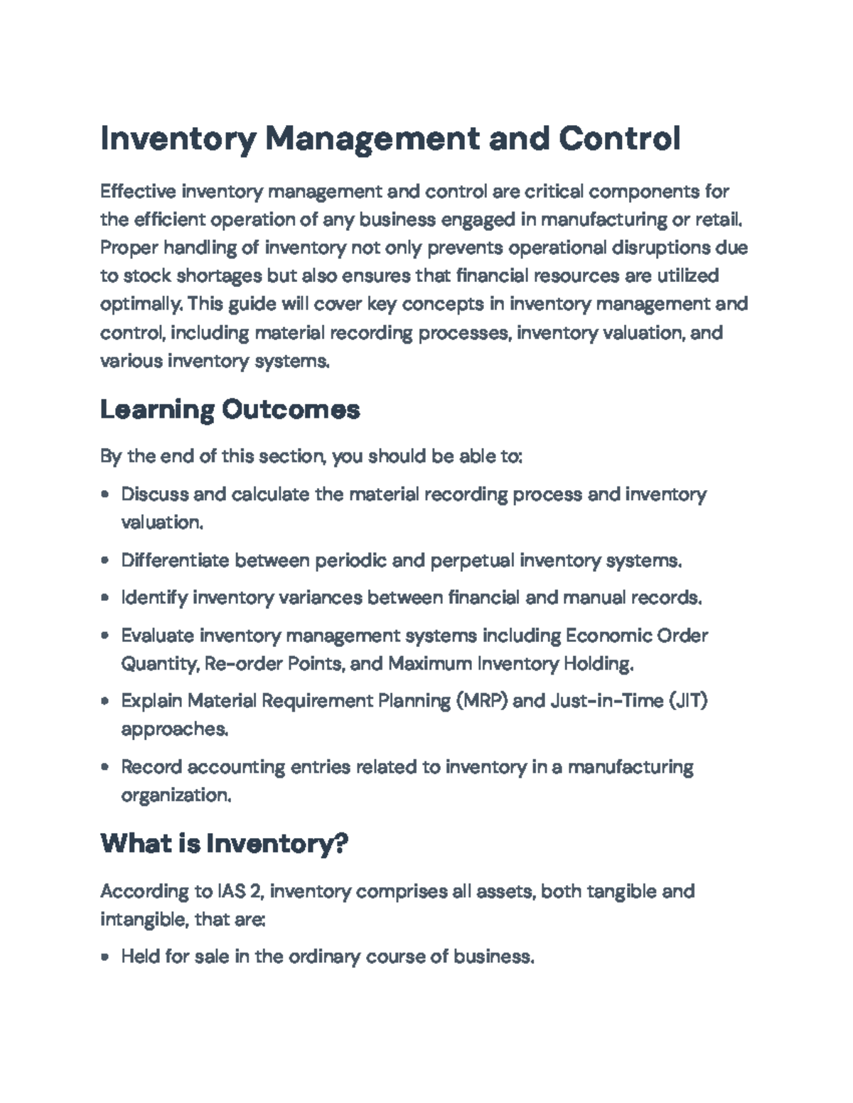 Inventory Management & Control: Concepts, Systems, and Best Practices ...
