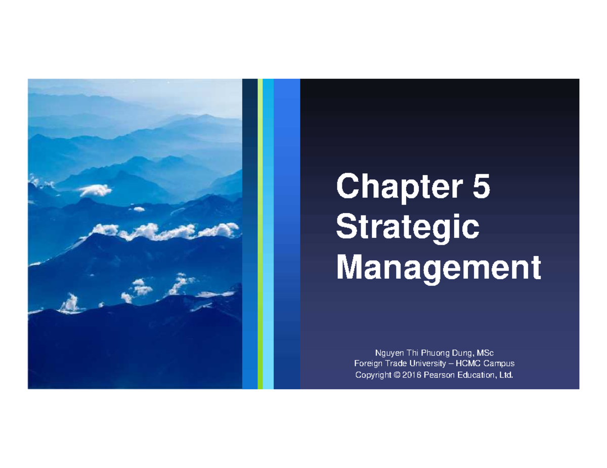 Chapter 5 Strategic Management - Chapter 5 Strategic Management Foreign ...