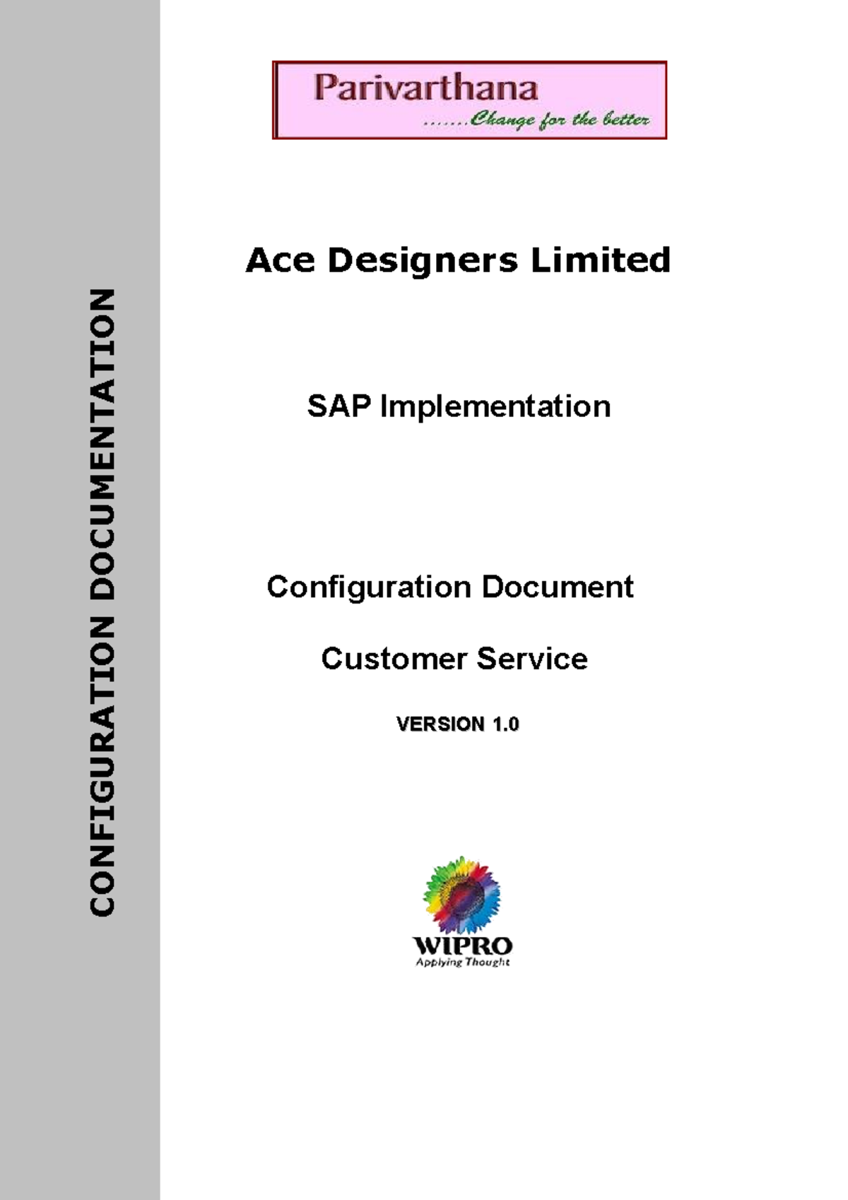 SAP Implementation Configuration Document for Customer Service ...