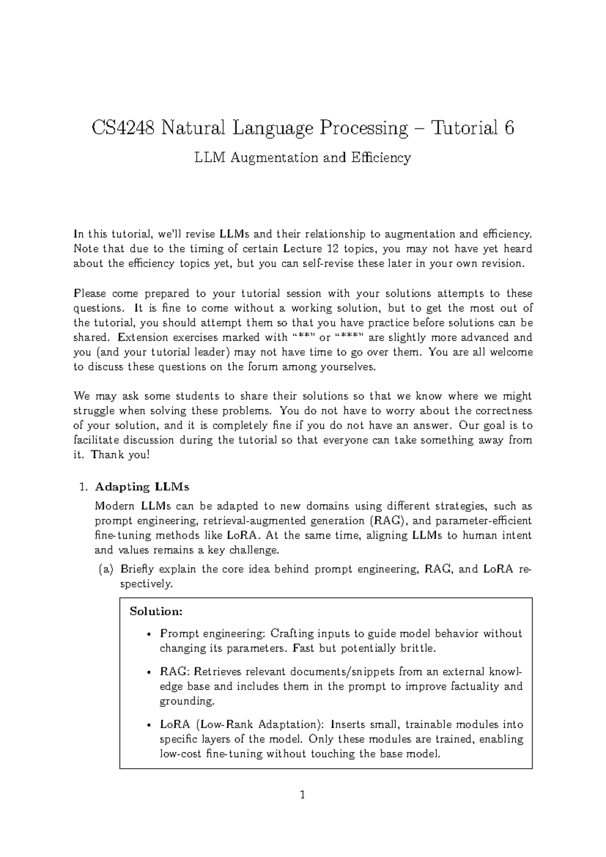 CS4248 Natural Language Processing Tutorial 6: LLM Augmentation ...
