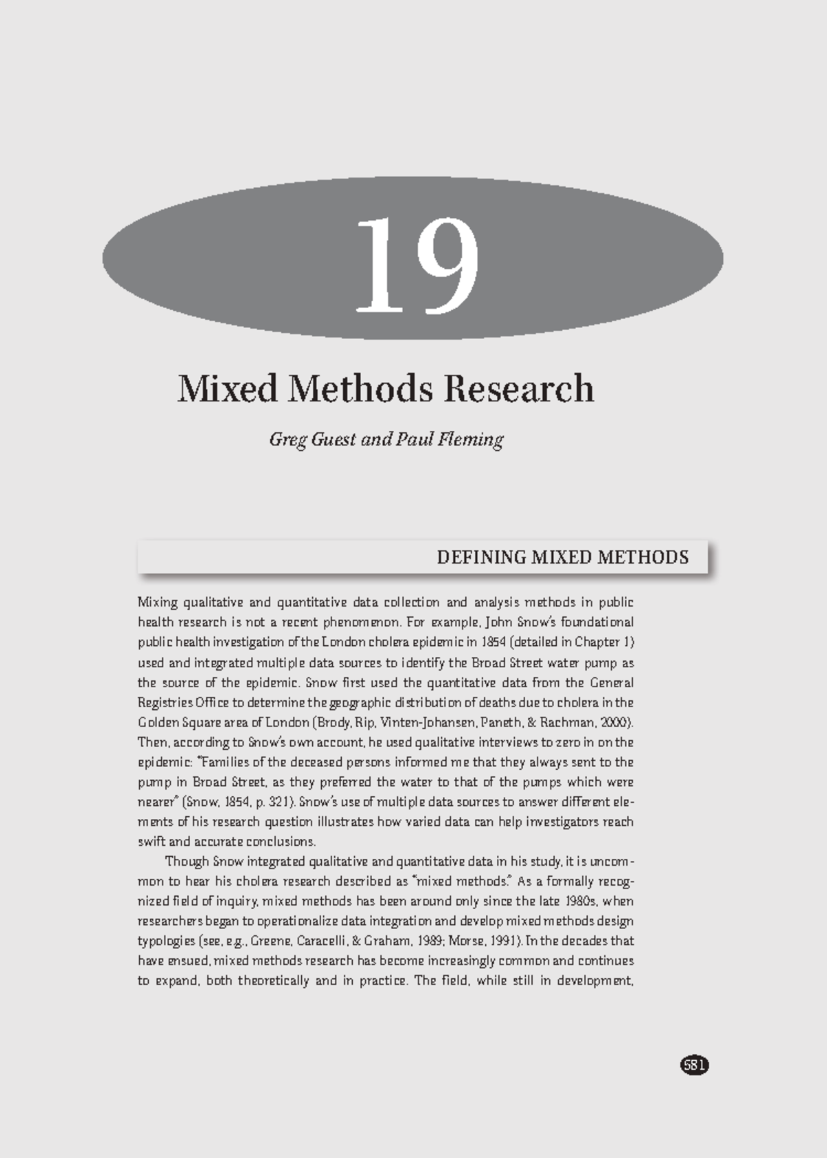 Mixed Methods Research in Public Health: Insights from Guest & Fleming ...