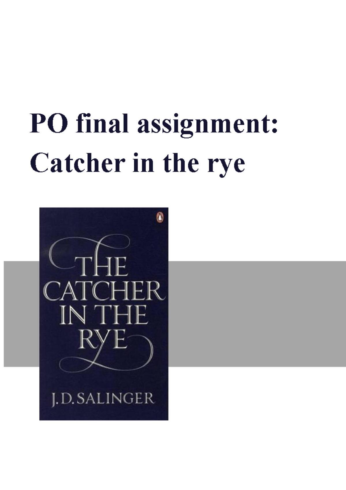 PO Final Assignment: Analyzing Phoniness in 