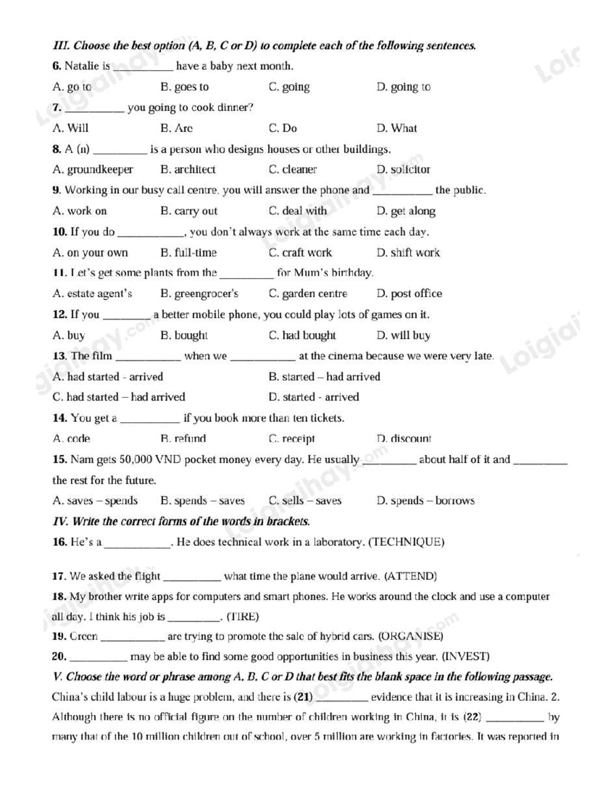 Practise 1 - 1234: Sentence Completion Exercises and Vocabulary - Studocu