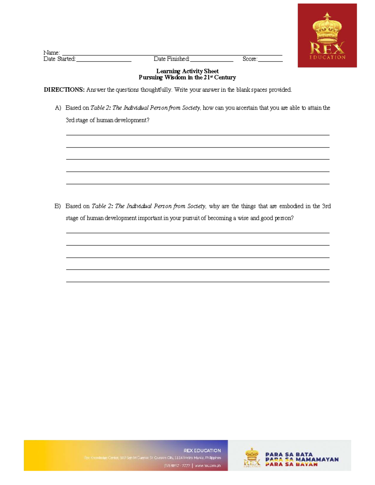 Learning+Activity+Sheet+Pursuing+Wisdom+in+the+21st+Century-Module 1 ...