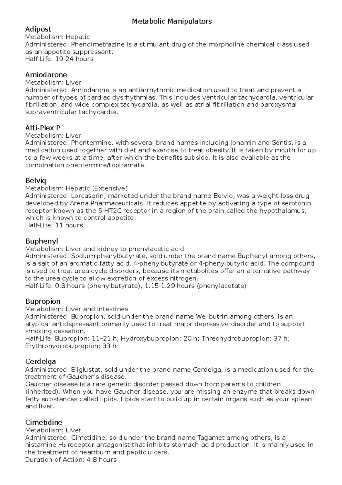 Metabolic Manipulators - Metabolic Manipulators Adipost Metabolism ...