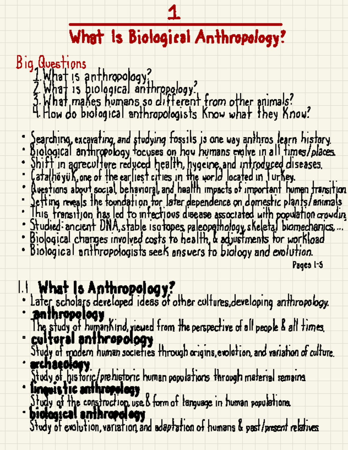ANTH 102 - 1 - Key Concepts in Biological Anthropology: Chapter 1 ...