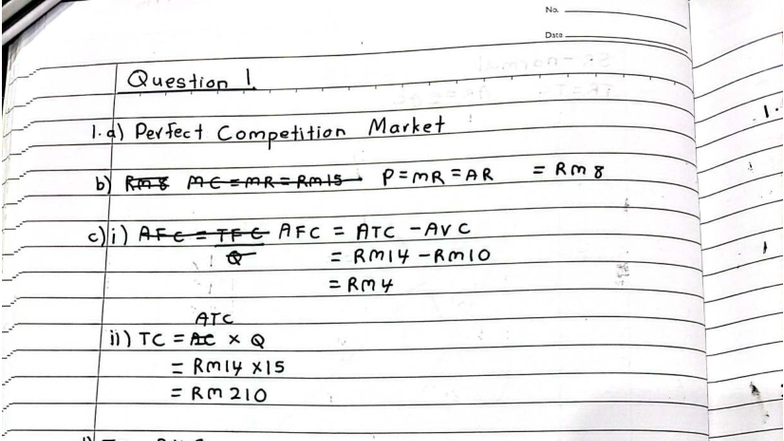 EKO 101 - Perfect Competition Analysis and Profit Maximization - Studocu