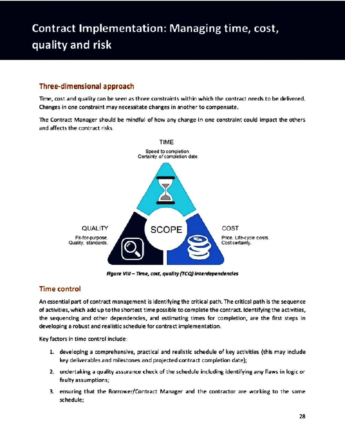 Contract Management Practice: Time, Cost, Quality & Risk Approach - Studocu