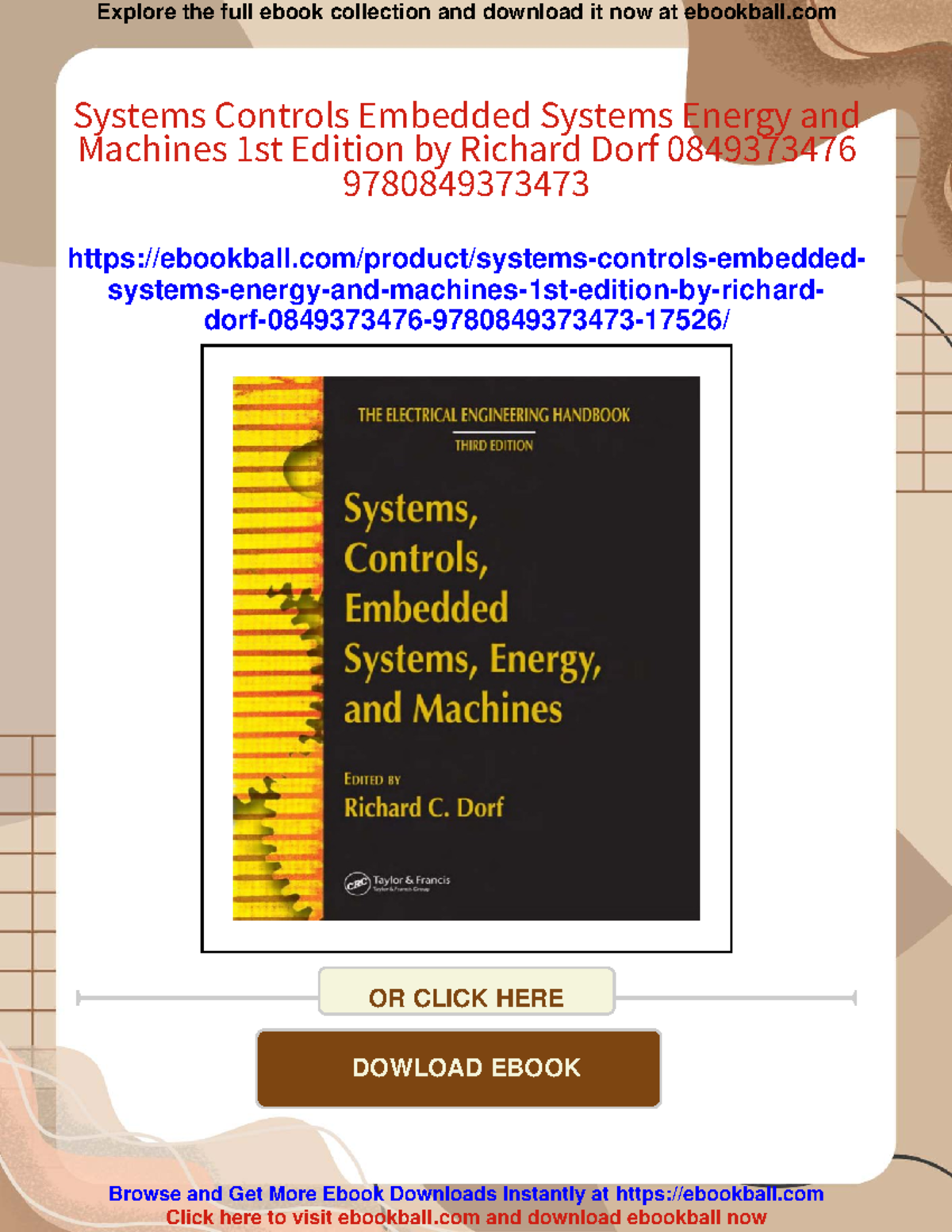 Systems Controls and Embedded Systems: Energy and Machines 1st Ed ...