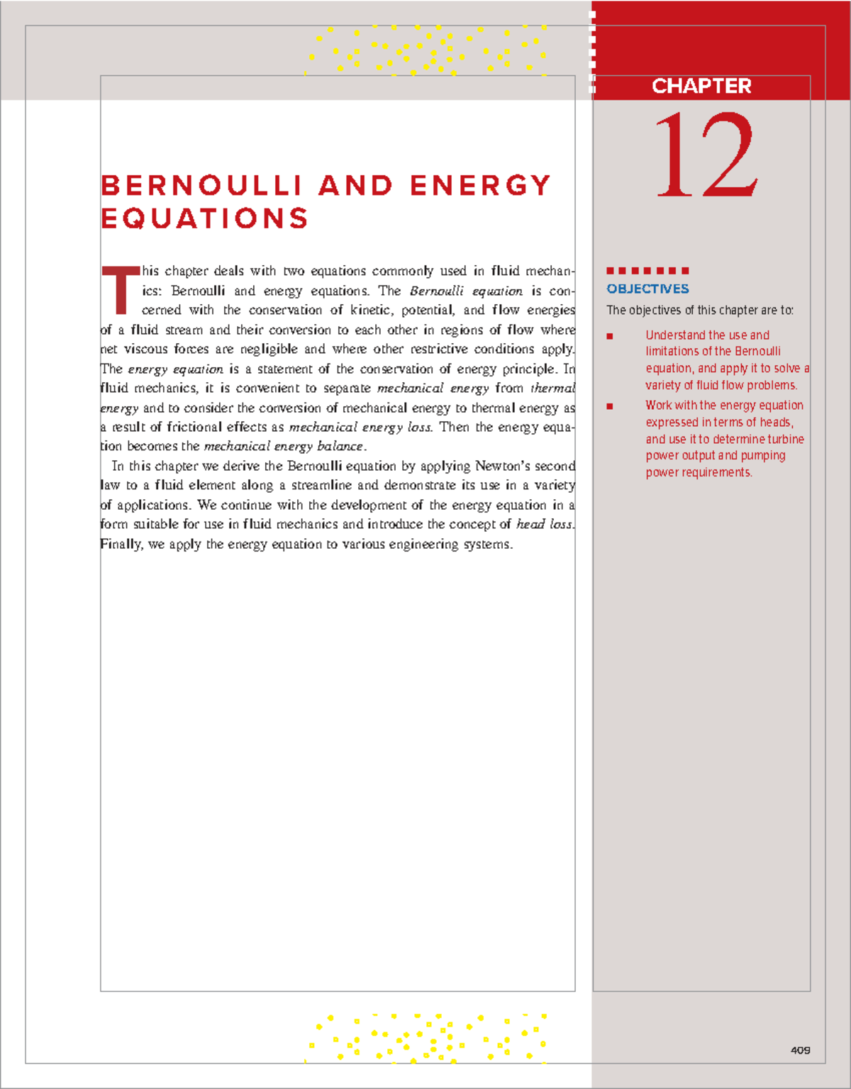 C12: Bernoulli and Energy Equations in Fluid Mechanics - Studocu