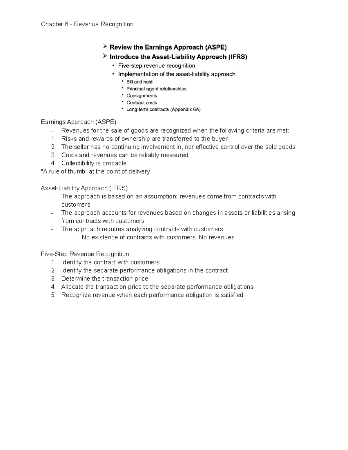 Week 4 - Lecture and textbook notes - Earnings Approach (ASPE ...