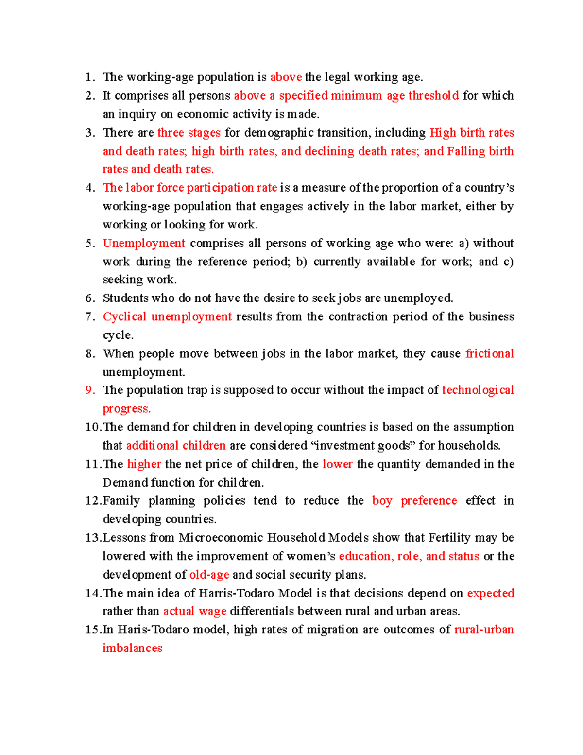 Review of Chapter 4: Economic Activity and Labor Market Dynamics - Studocu