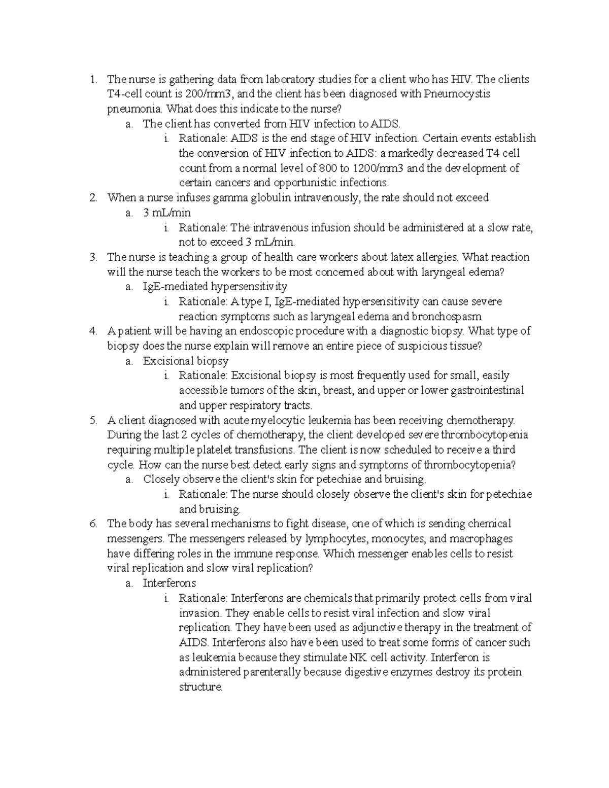 HSA 101: Practice Questions for Nurse Assessment Preparation - Studocu