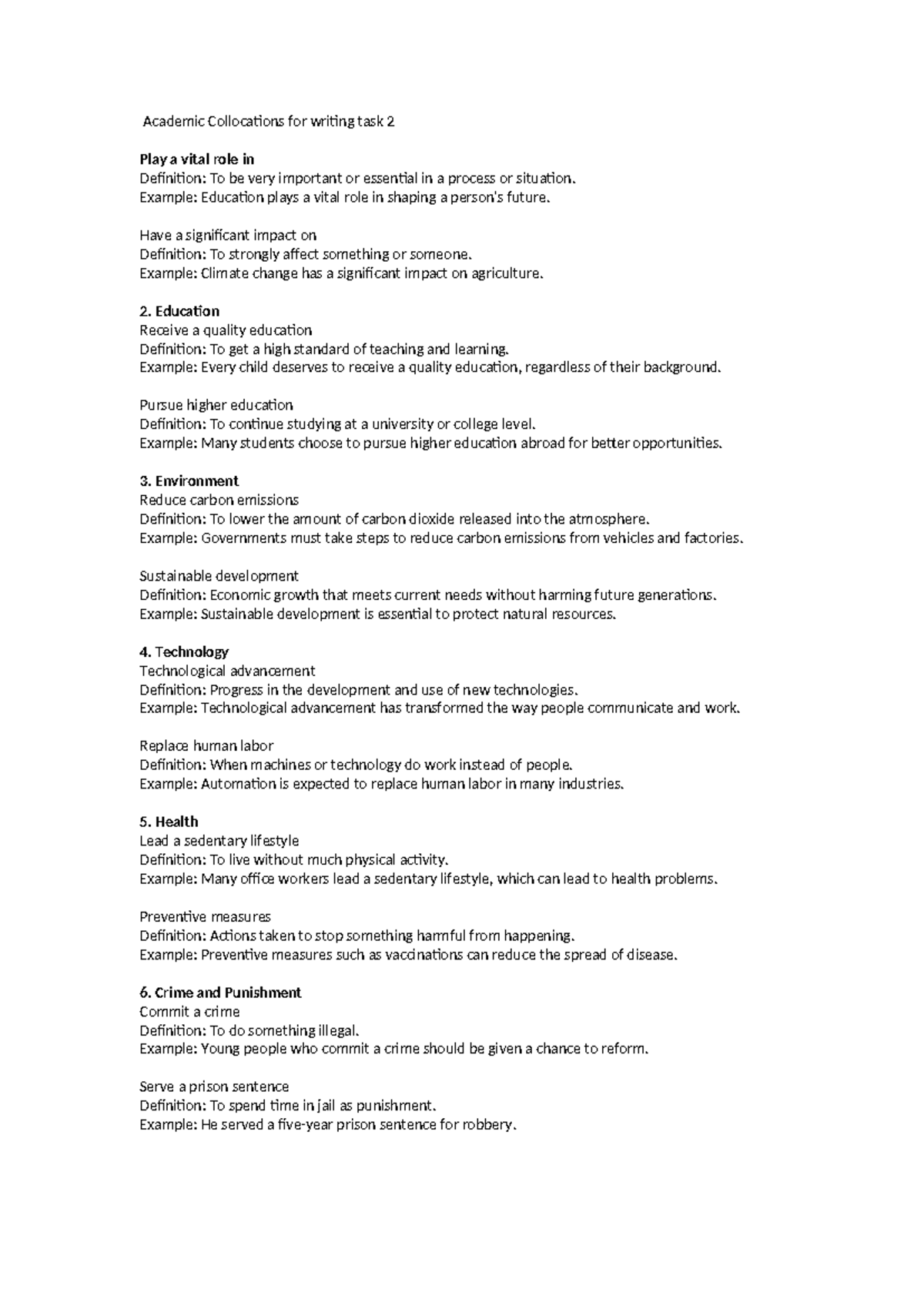 Academic Collocations for Writing Task 2: Key Definitions & Examples ...
