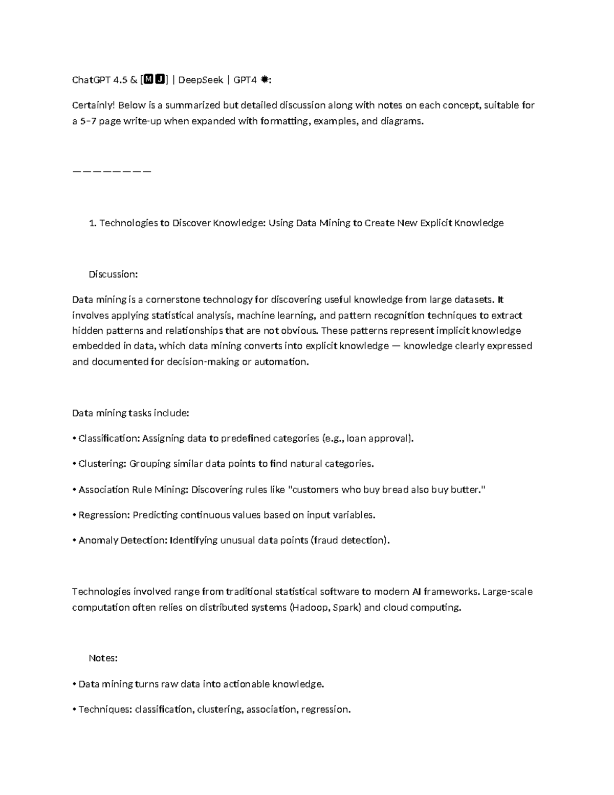 Km Group Assignment 18: Exploring Data Mining & Knowledge Discovery ...