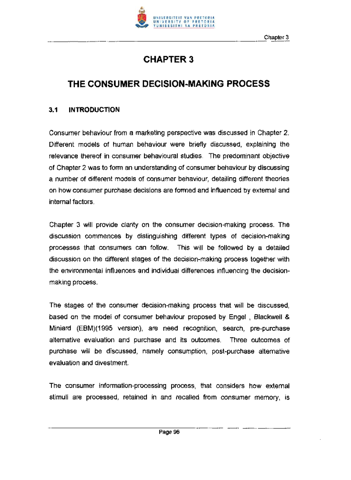 03 CHAPTER 3 - THE CONSUMER PROCESS: Understanding Consumer Behavior ...