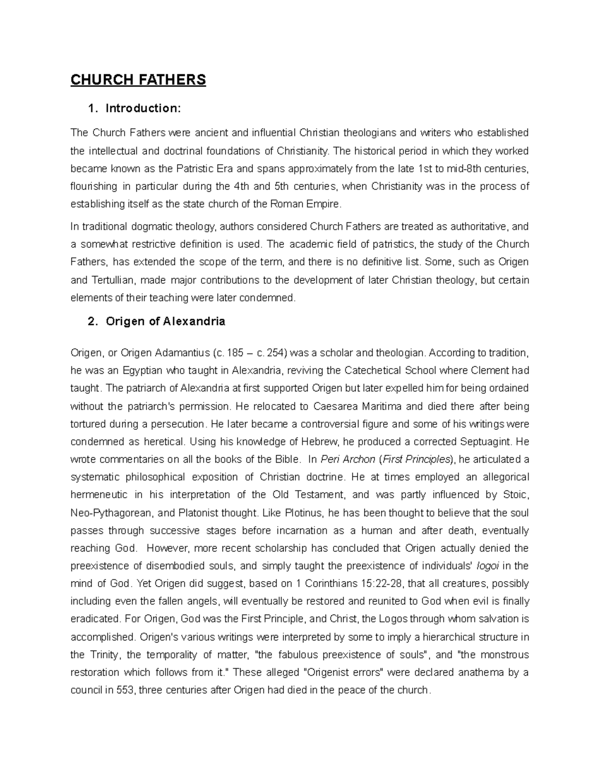 Church Fathers: Insights from Patrology by Johannes Quasten - Studocu