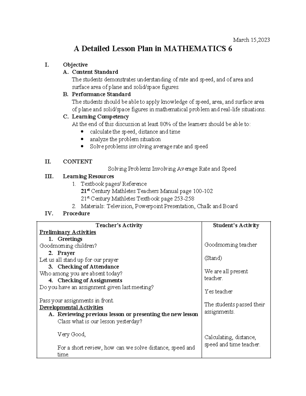 632374371 A Detailed Lesson Plan in Mathematics 6 day 3 - March 15, A ...