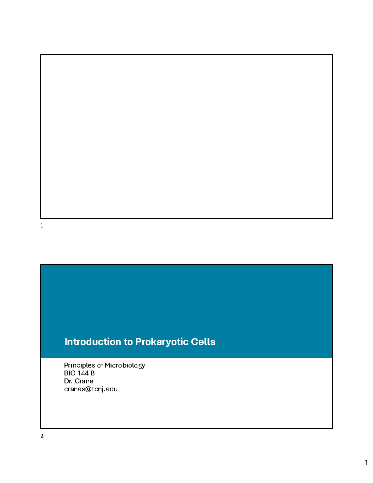 Prokaryotic Cell Structure and Functions - BIO 144 B Lecture Notes ...