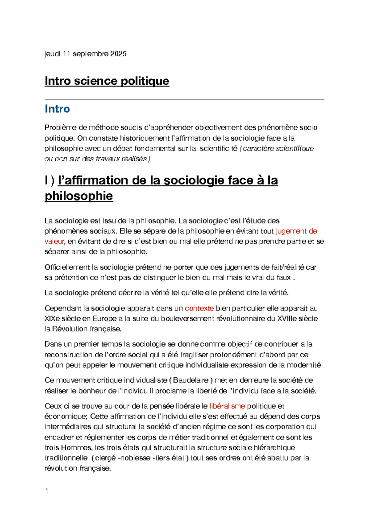 Cours de Science Politique L1 S1 : Méthodes et Concepts Fondamentaux ...