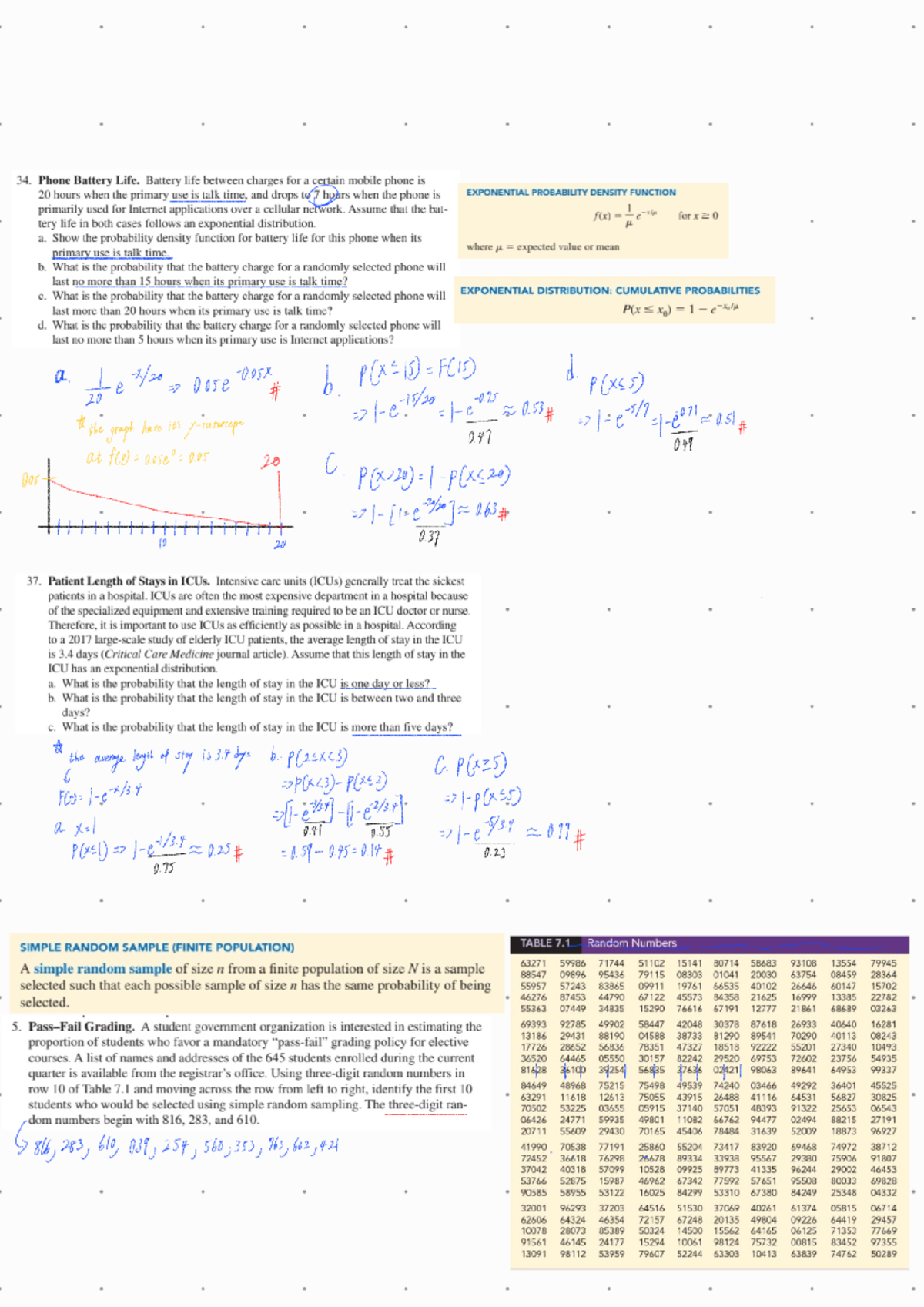 Calculus Case Study: Exponential Distributions & Probabilities Analysis ...