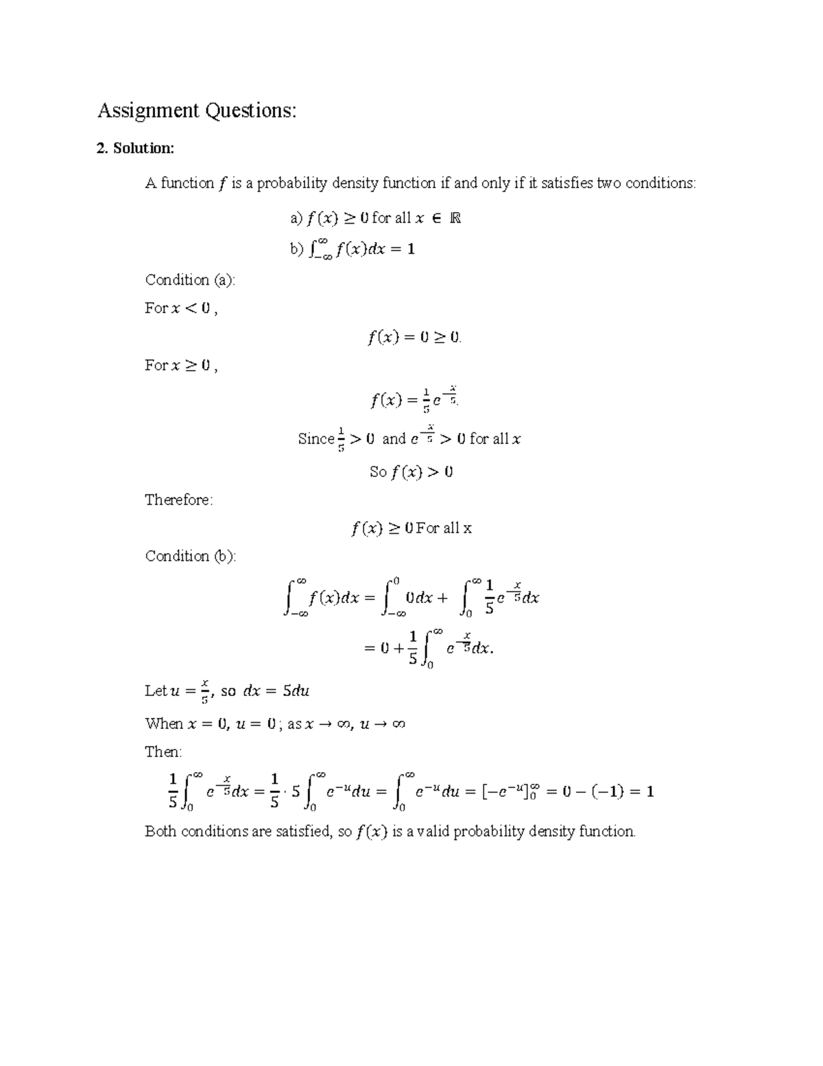 Group Project 3: Probability Density Functions in Math 101 - Studocu