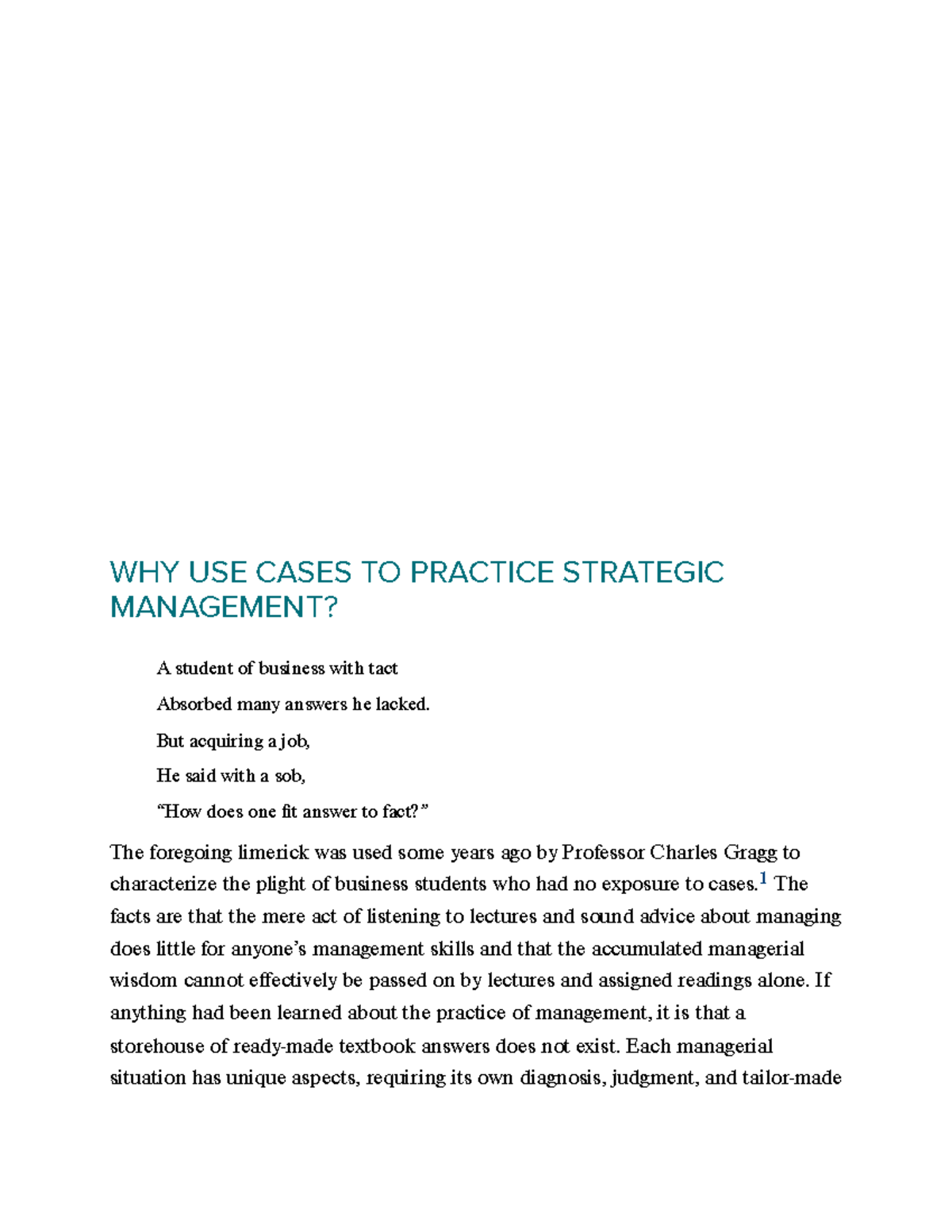 Strategic Management Case Analysis: Enhancing Skills Through Practice ...