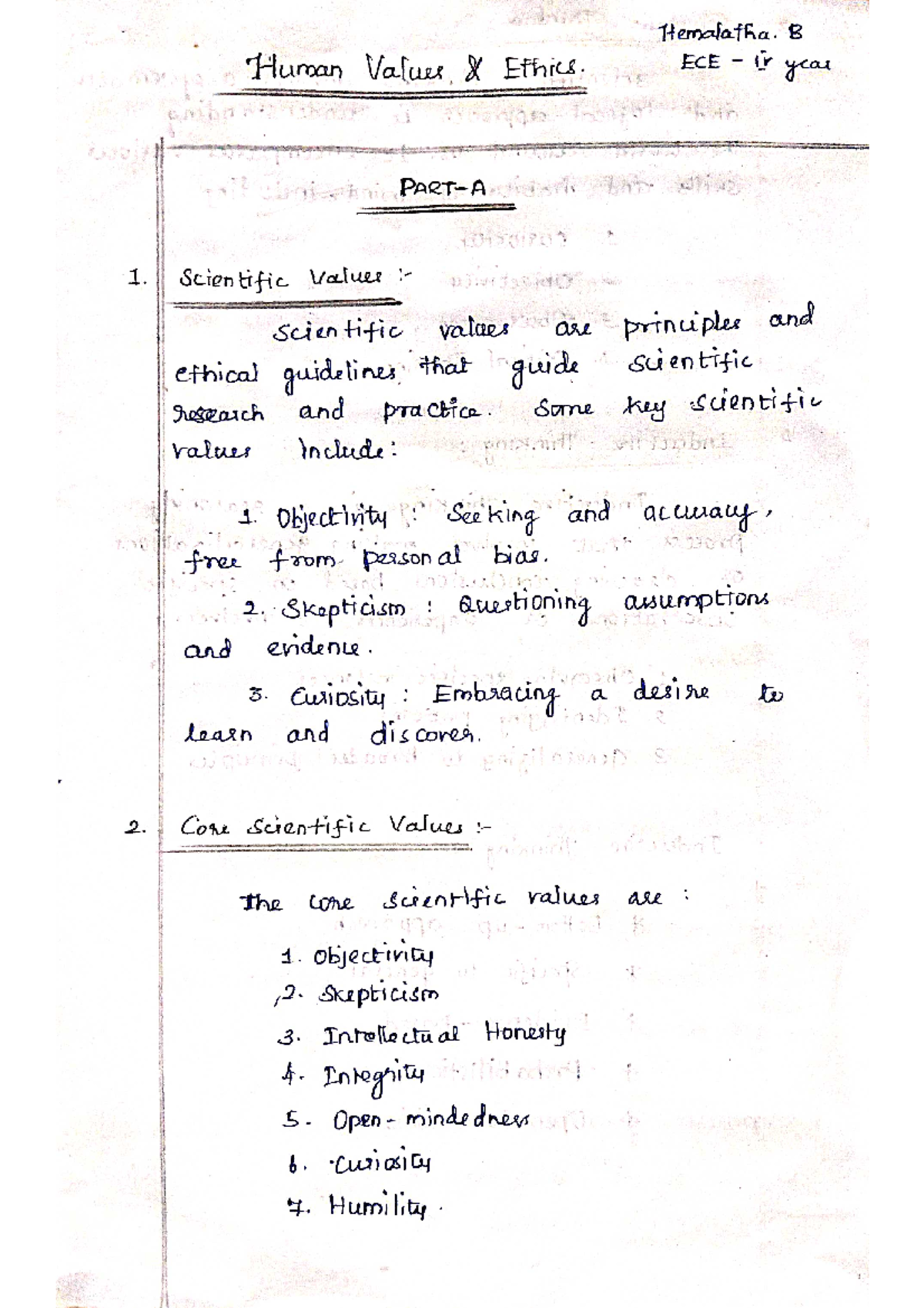 Hemalatha-ECE - useful for all students - Hemalatha. B Human Values ...