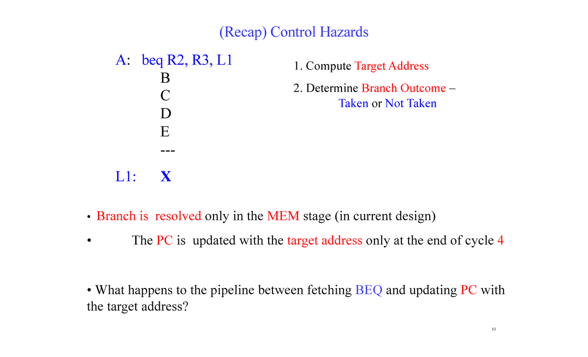 Lec 03: Control Hazards & Data Hazard Handling in DLX Pipeline - Studocu