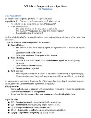 Computer Science A Level: Applications Generation 1.2 Advanced Notes ...
