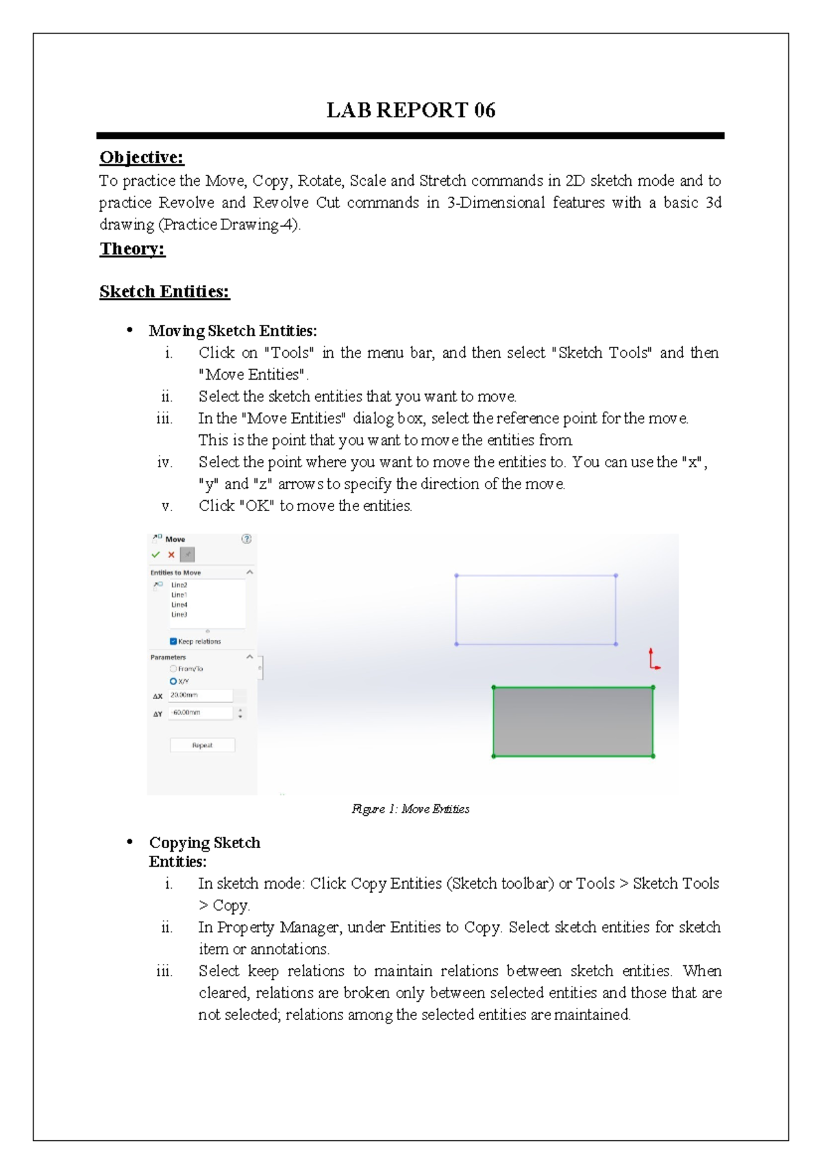 LAB Report 06 CAD - ooooooooooo - LAB REPORT 06 Objective: To practice ...
