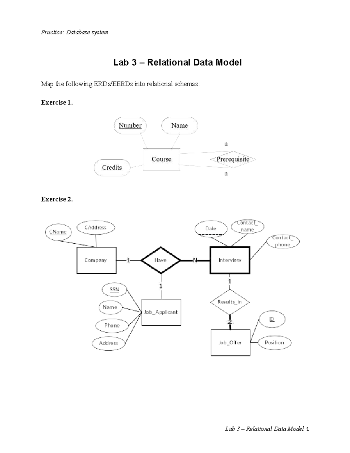 Lab 3 - kkkkkk - Database Systems - Lab 3 – Relational Data Model Map ...