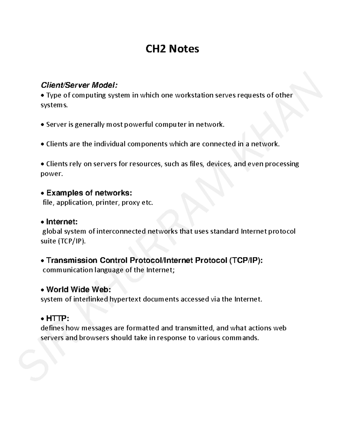 CS CH 2 Client/Server Model and Communication Systems Notes - Studocu