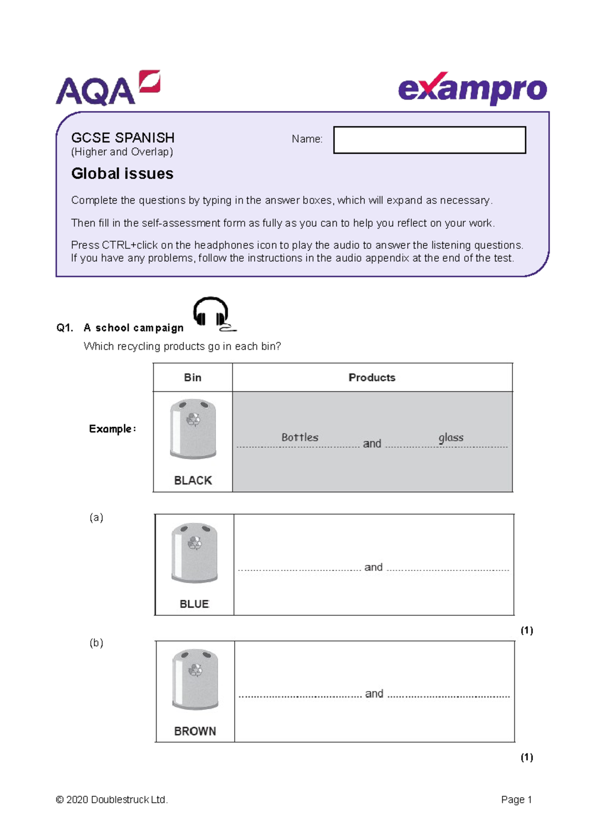 GCSE SPANISH (Higher & Overlap): Global Issues Study Guide - Studocu