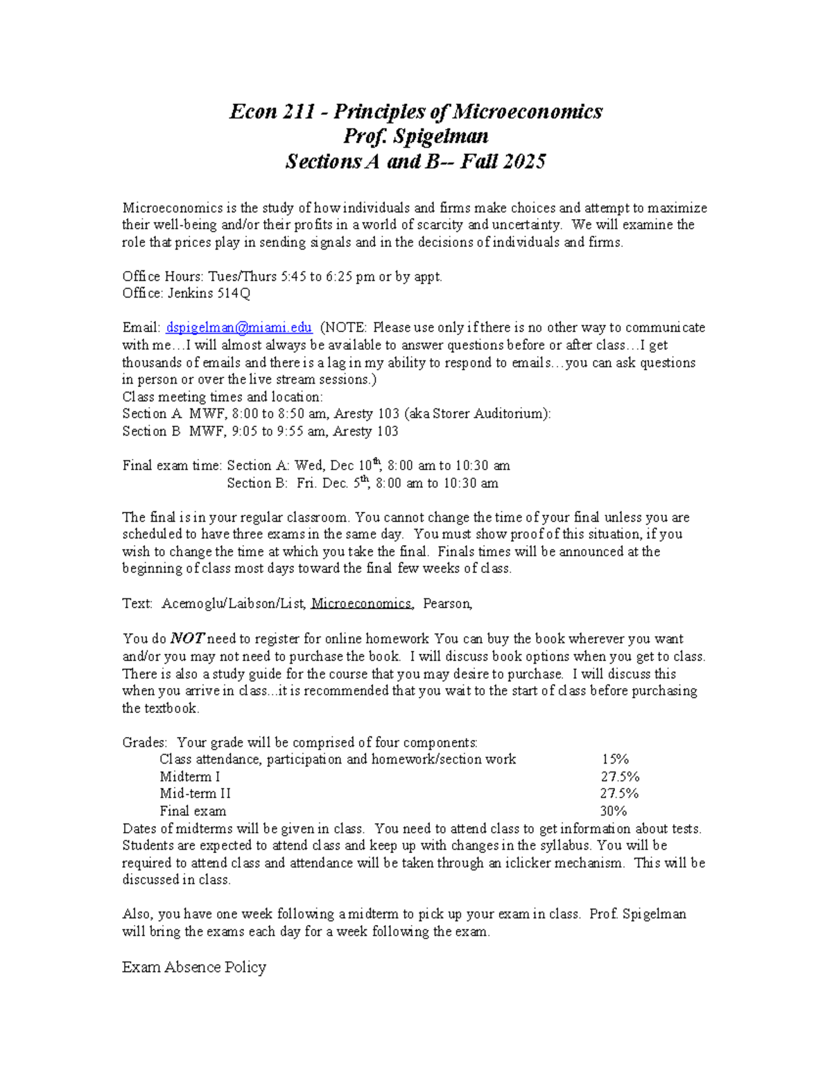Econ 211 Final Exam Study Guide - Principles of Microeconomics - Studocu