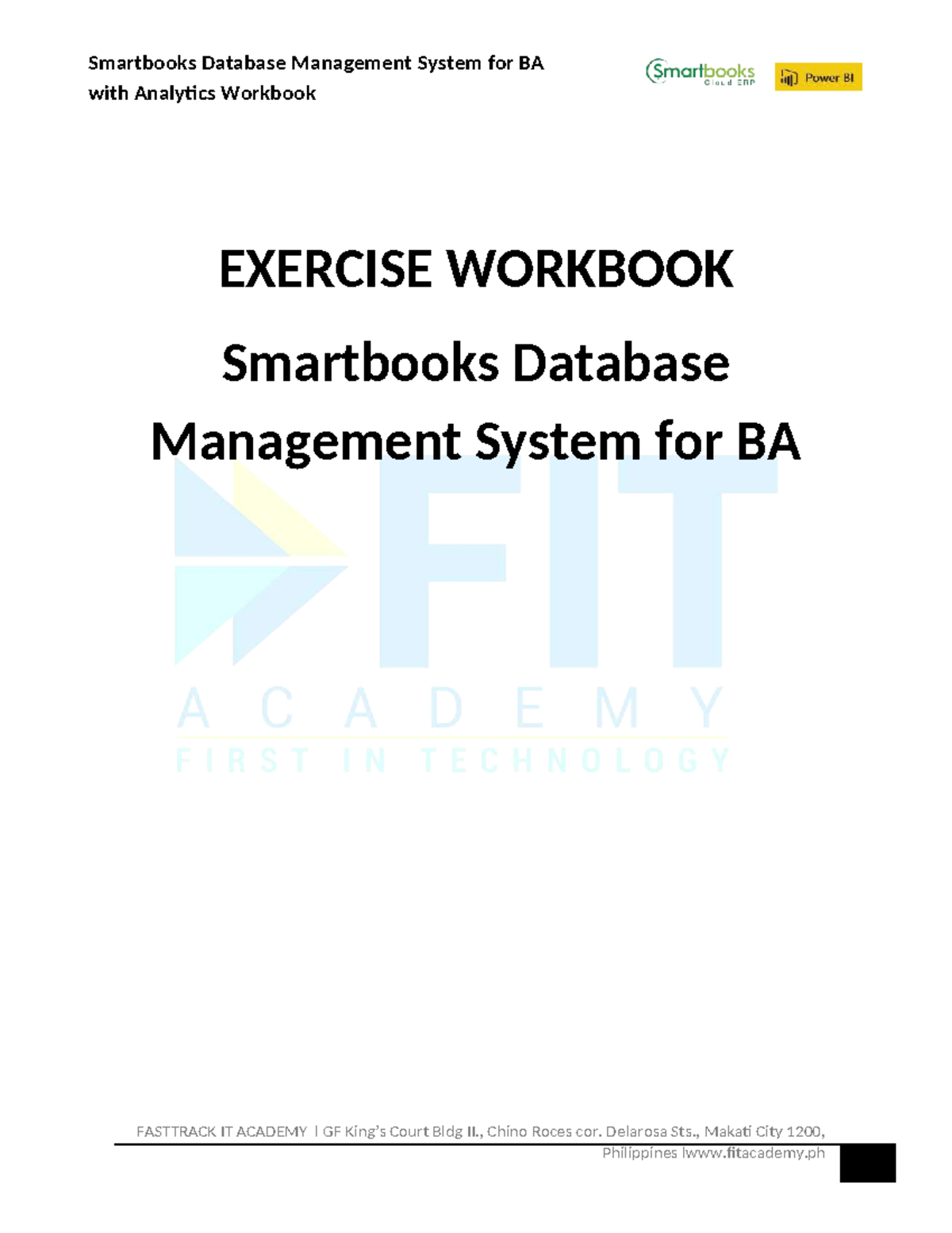 DBMS for BA Workbook v2025: Exercises and Activities Guide - Studocu