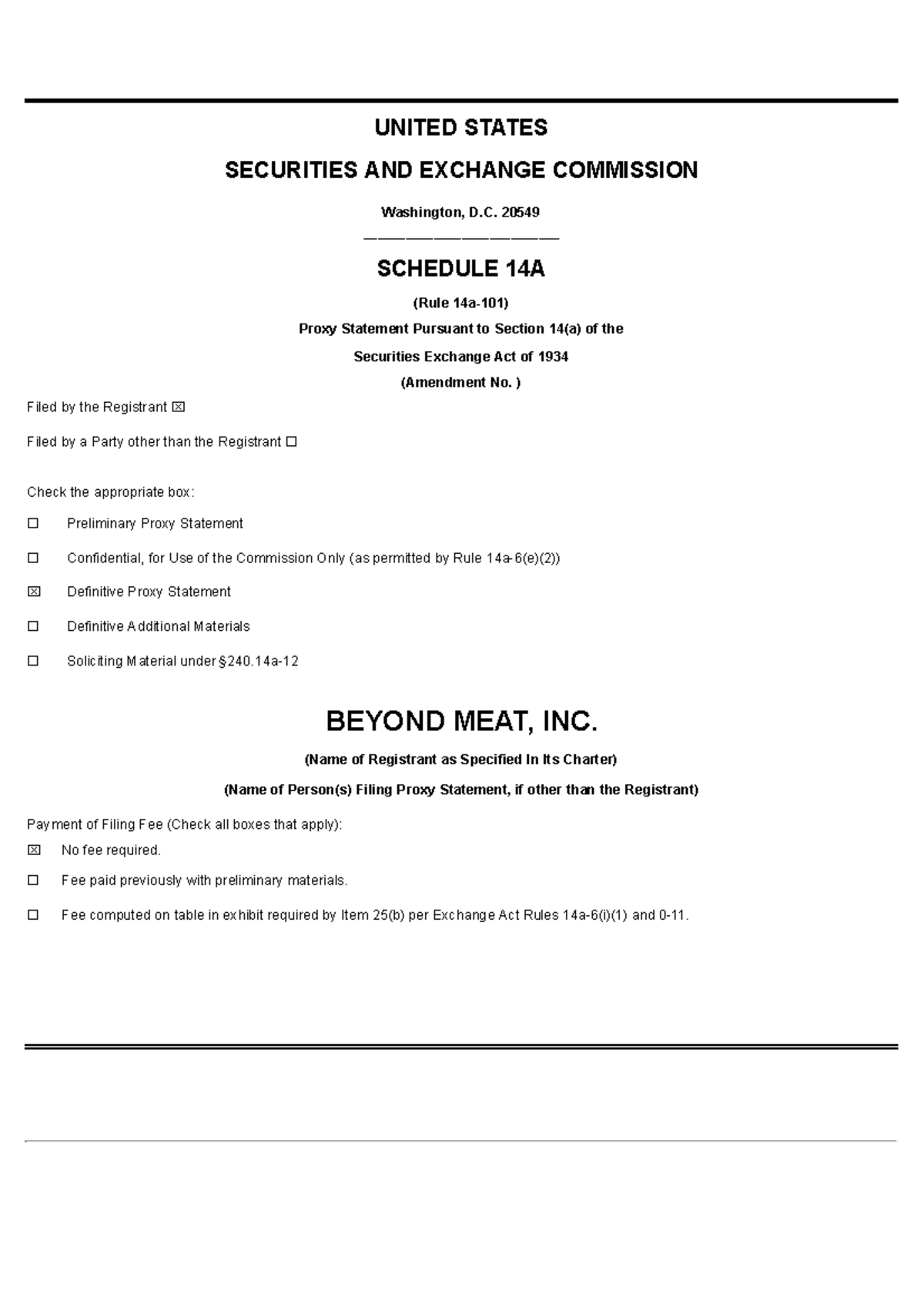 Beyond Meat, Inc. - 2024 Proxy Statement for Annual Meeting - Studocu