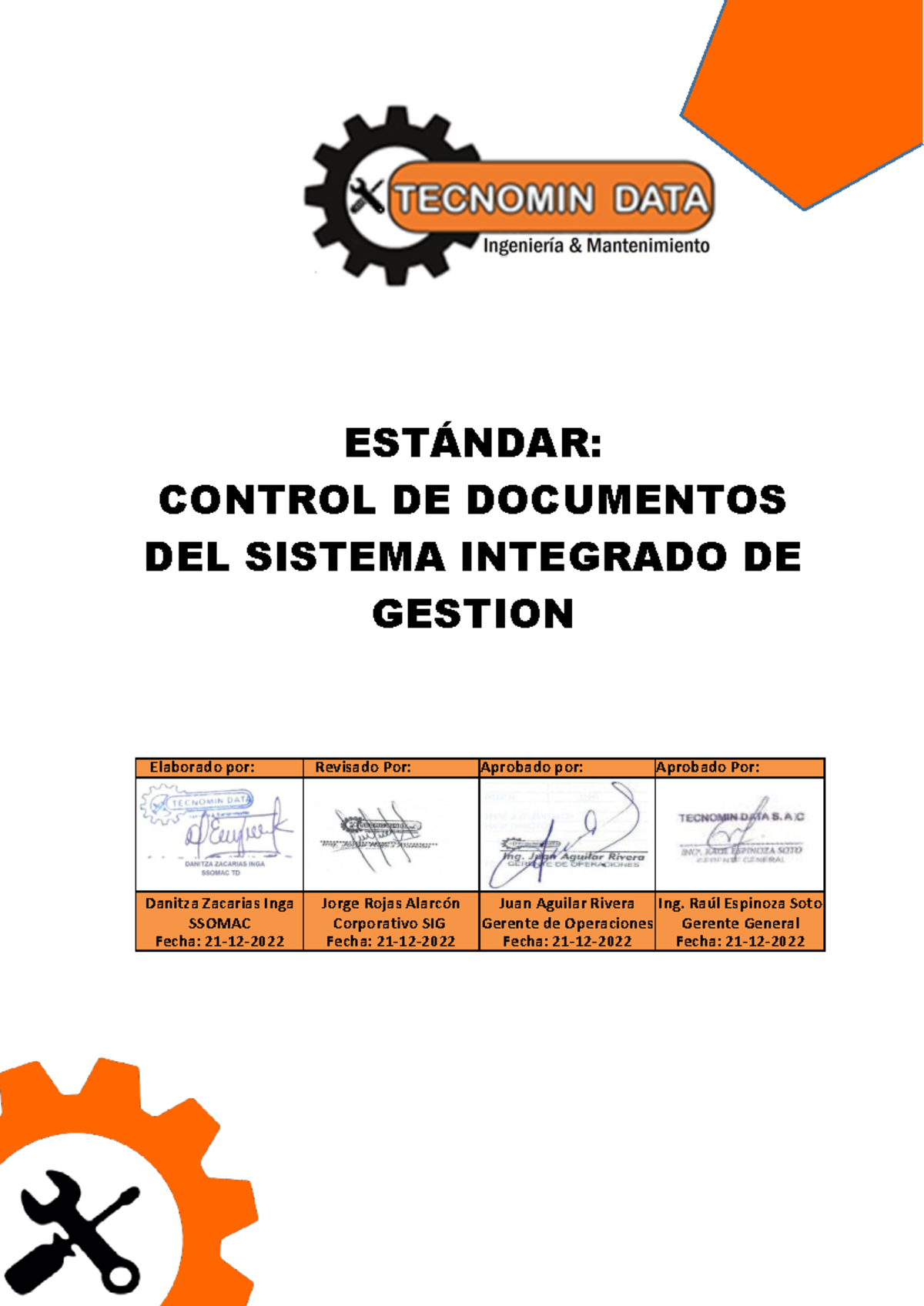 ESG-GL-SSOMAC-01 Estándar para el Control de Documentos del SIG - Document Preview