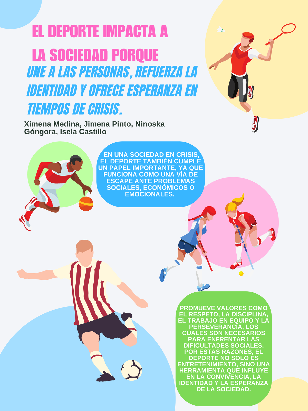 El Deporte y su Impacto en la Sociedad: Identidad y Esperanza - Cartel ...