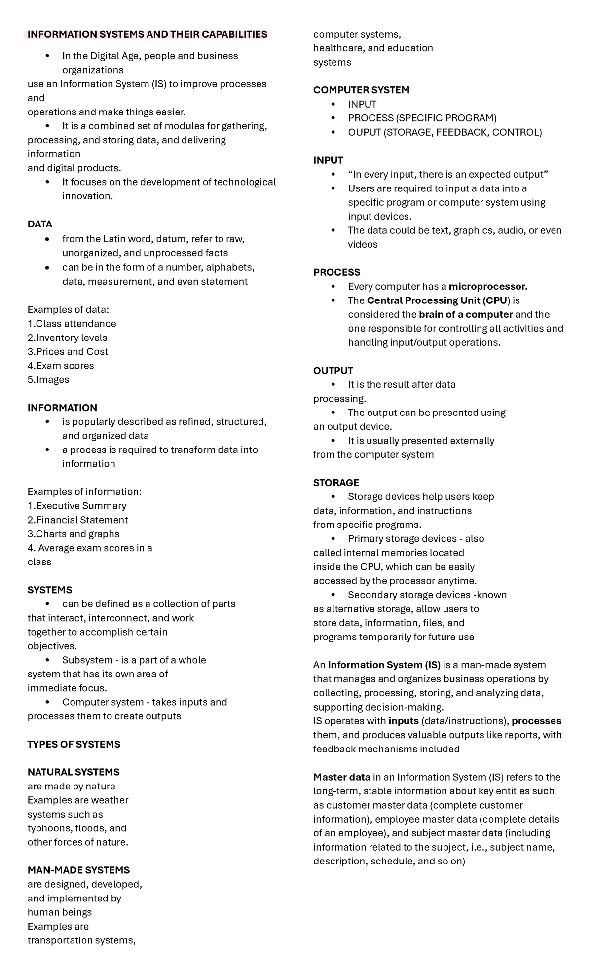 AIS 101: Information Systems and Their Capabilities in the Digital Age ...