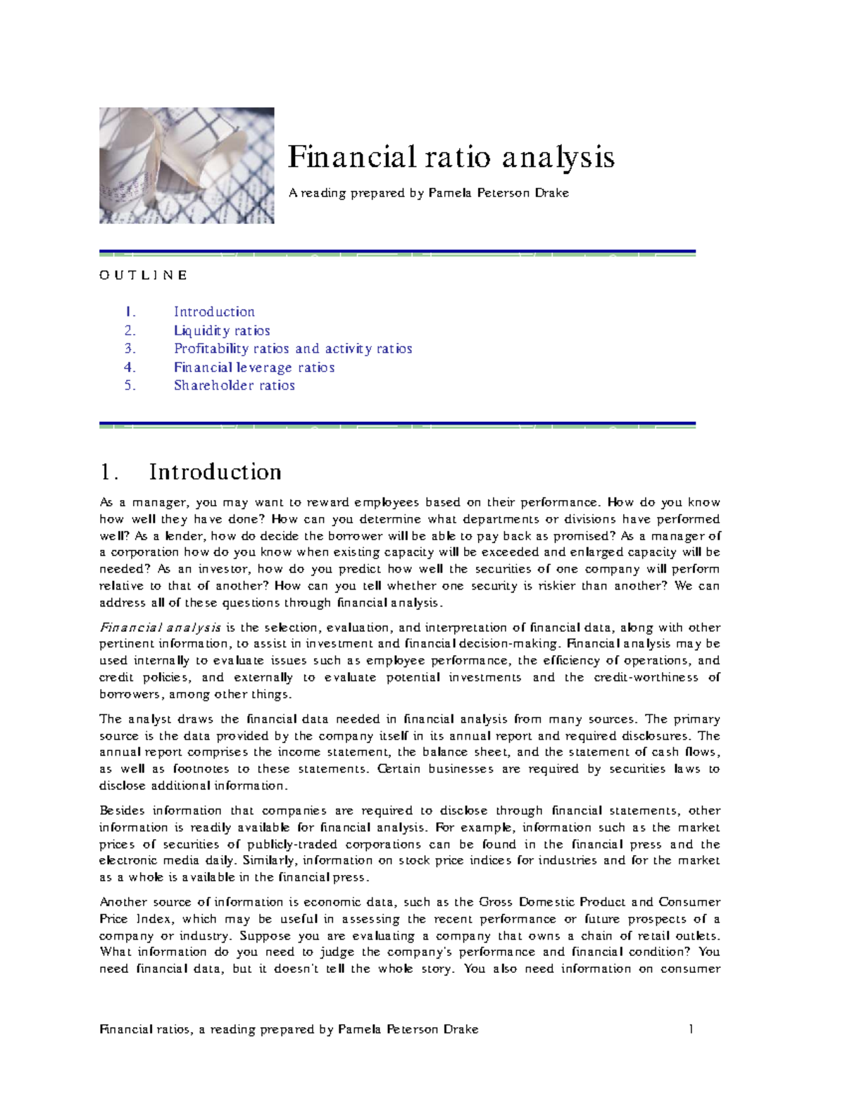 Financial Ratio Analysis: A Comprehensive Guide (FIN 101) - Studocu
