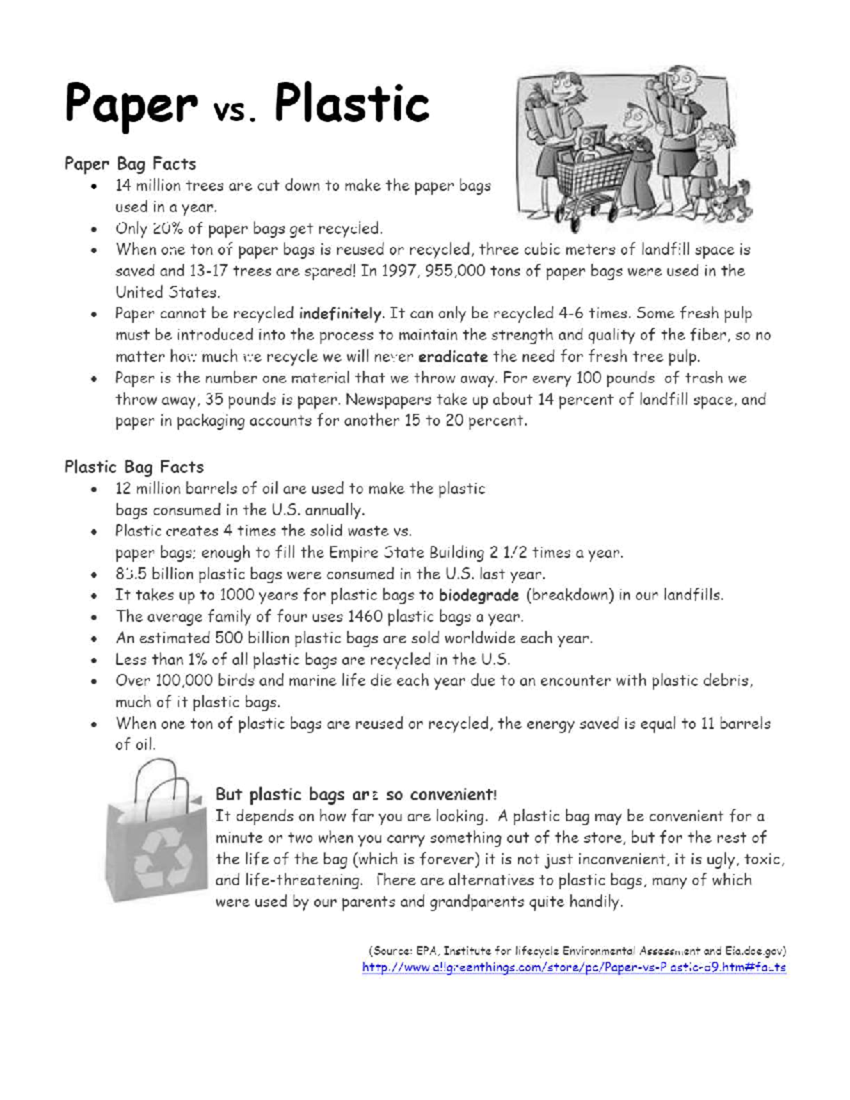 Paper vs. Plastic: Environmental Impact Worksheet - Studocu