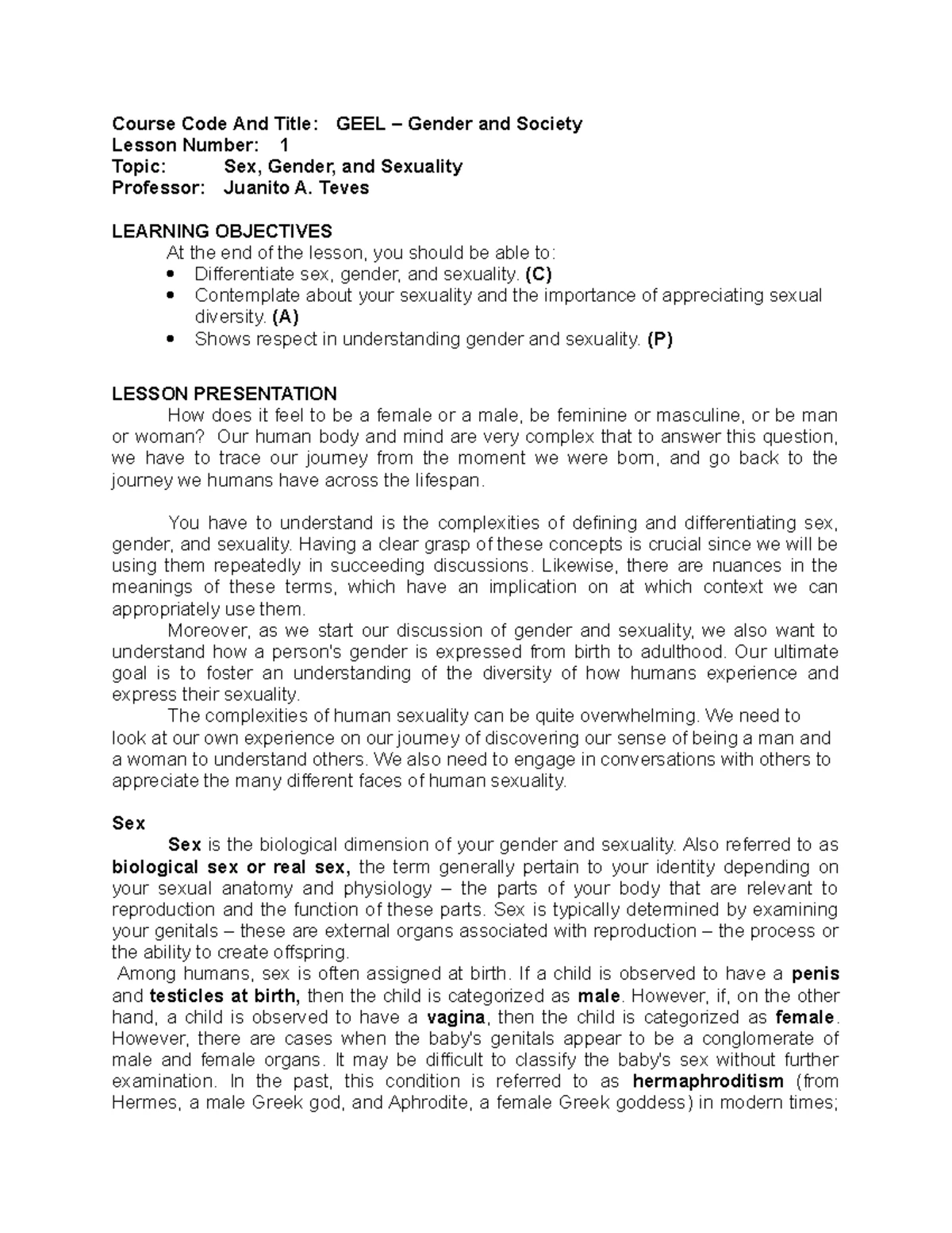 Gender and Society: Chapter 6 - Gender and the Academe - Studocu