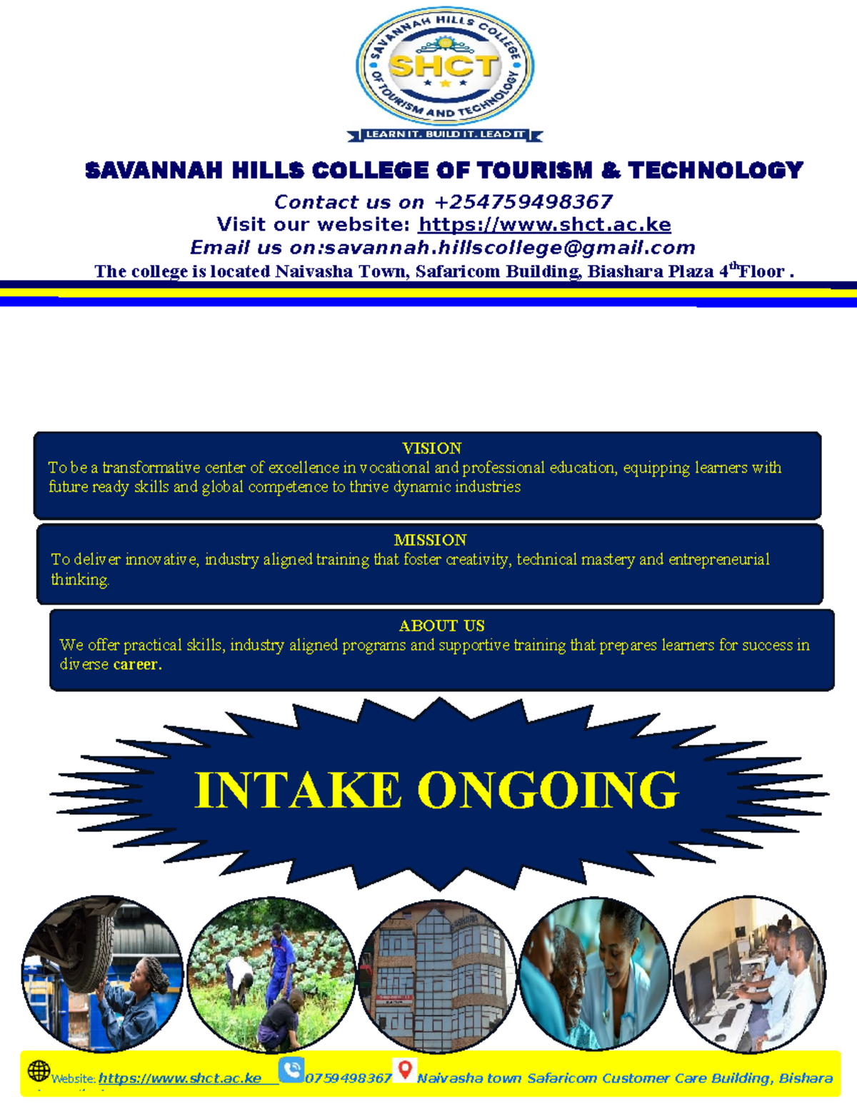 SHCT Course Prospectus: Programs and Admission Details - Studocu