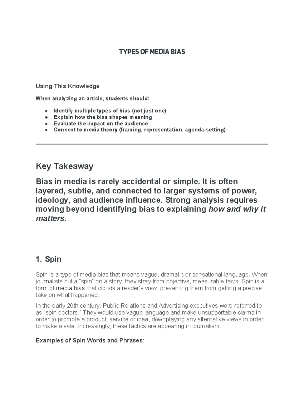 Types of Media Bias: Understanding and Analyzing Bias in Journalism ...