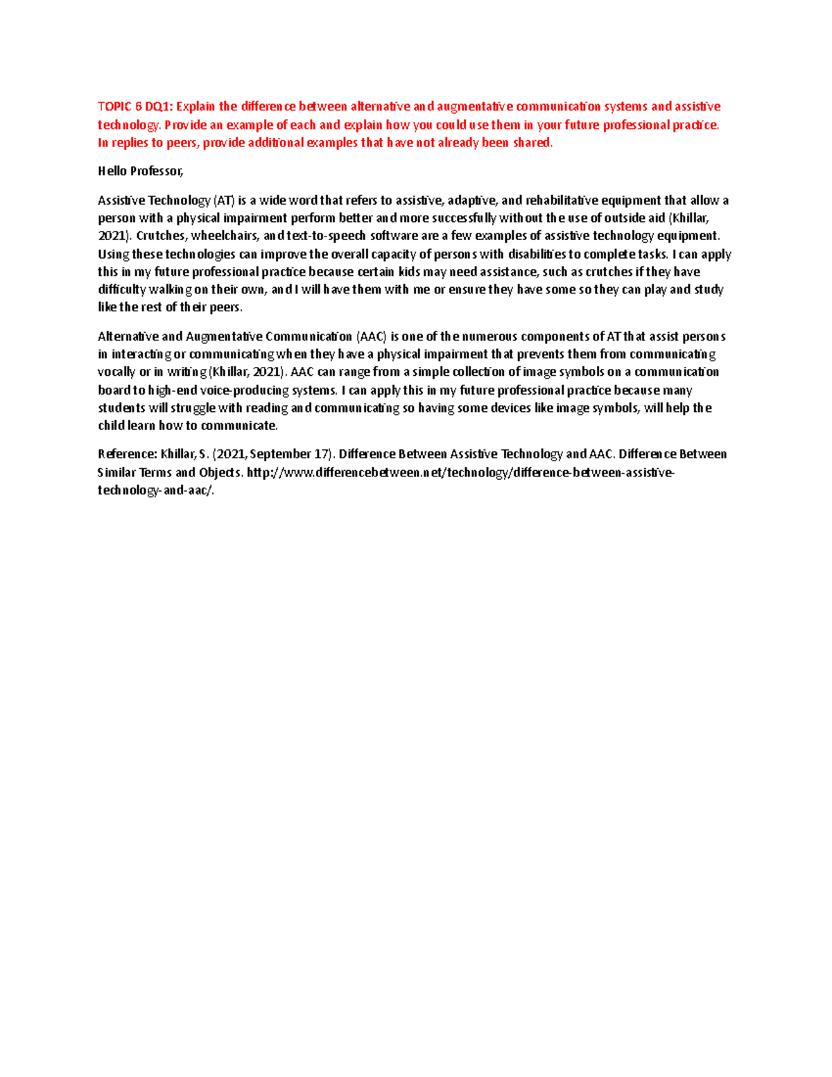 SPD-200 TOPIC 6 DQ1 - TOPIC 6 DQ1: Explain the difference between ...