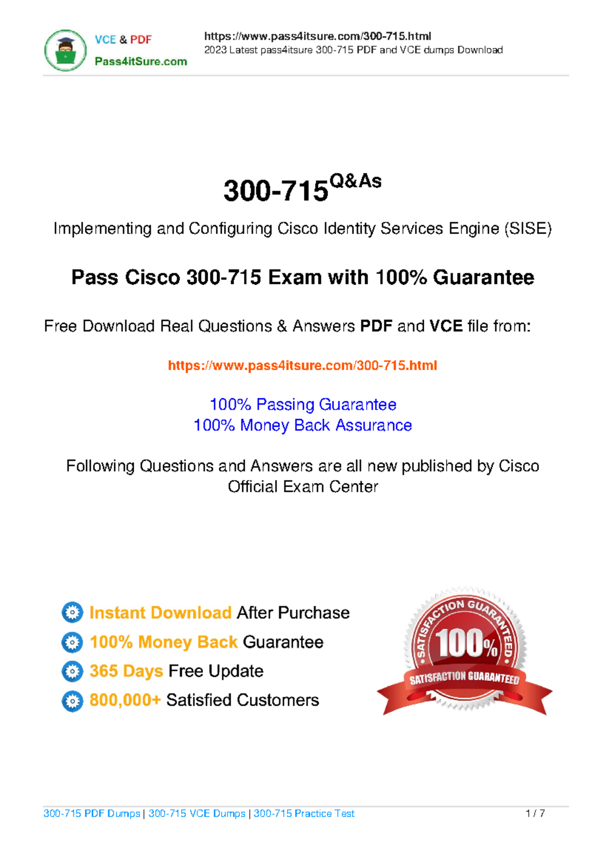 300-715 Final Exam Questions &amp; Answers for Cisco ISE Preparation - Studocu